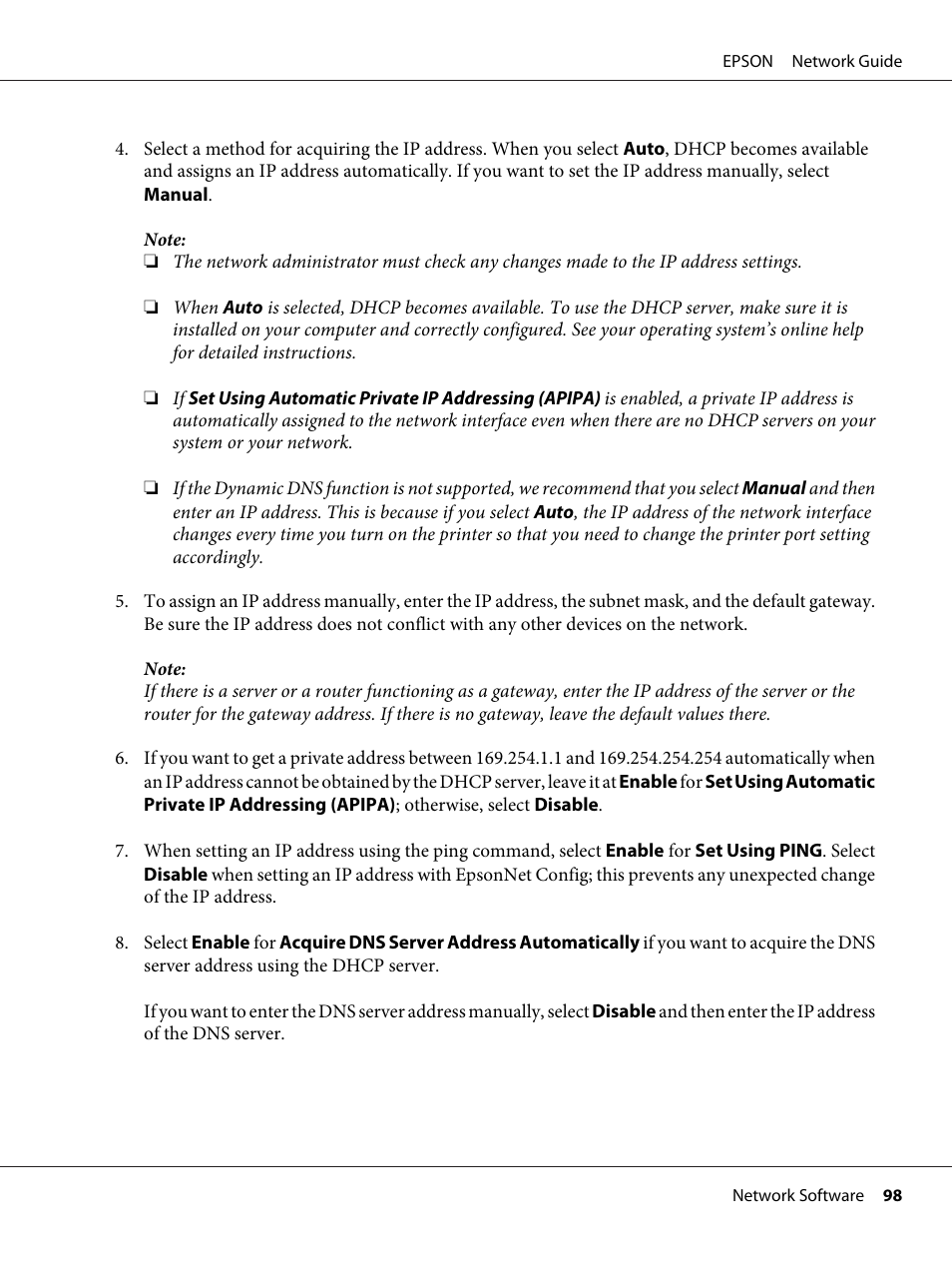 Epson AcuLaser M8000N User Manual | Page 98 / 137