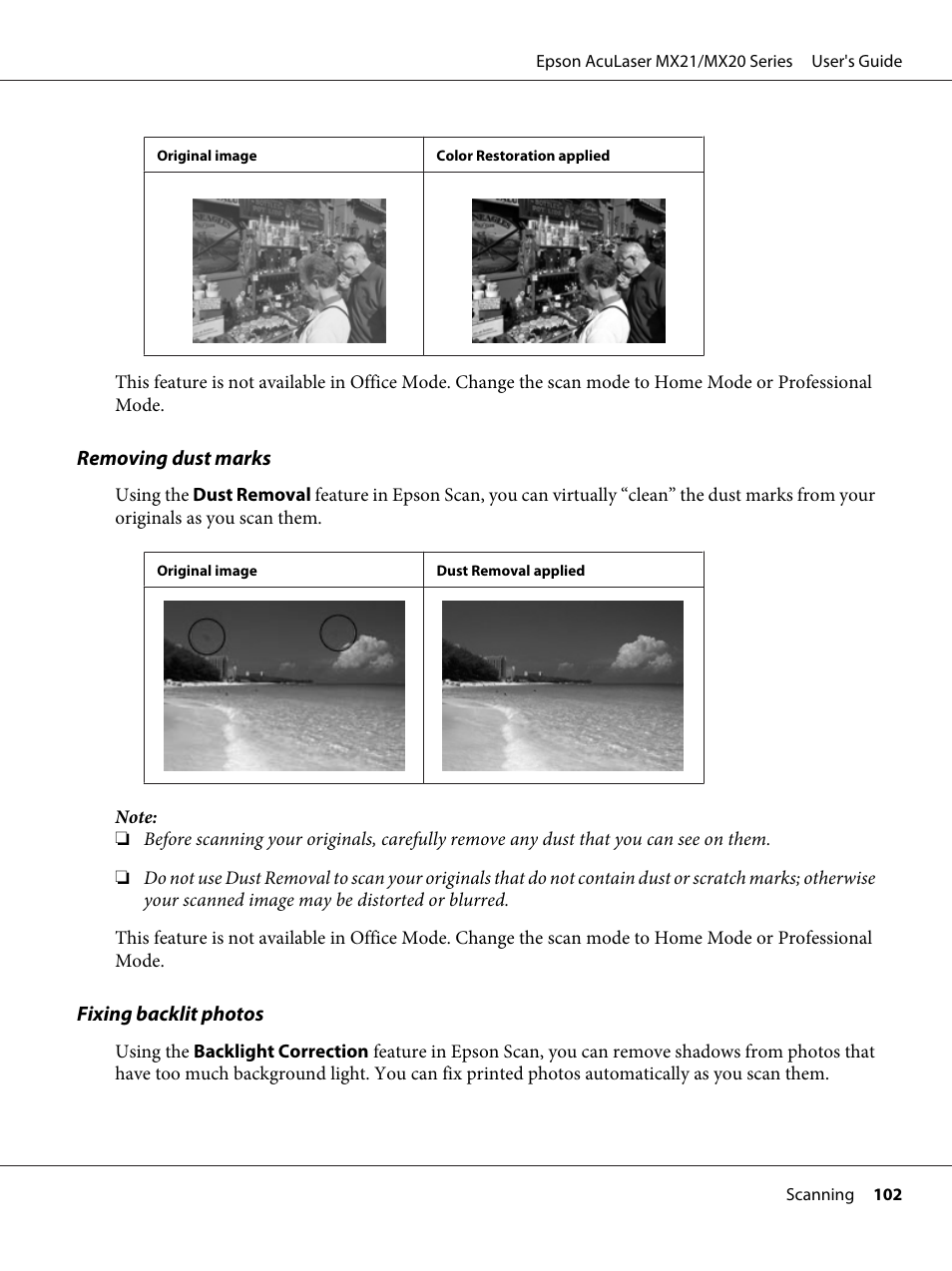 Epson AcuLaser MX20DNF User Manual | Page 102 / 286