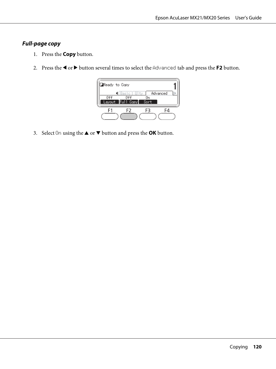 Epson AcuLaser MX20DNF User Manual | Page 120 / 286
