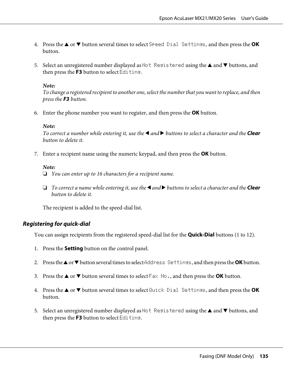 Epson AcuLaser MX20DNF User Manual | Page 135 / 286