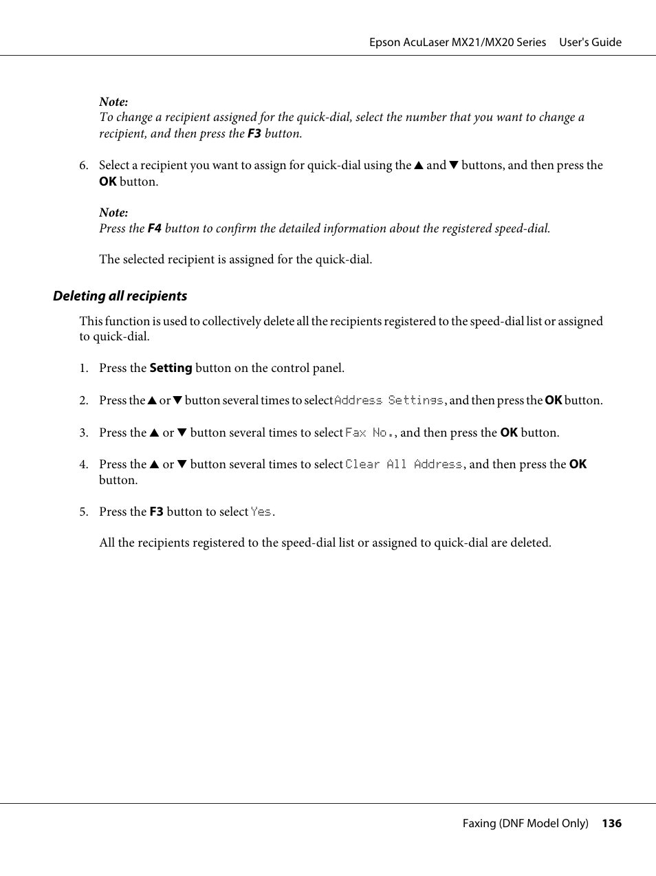 Epson AcuLaser MX20DNF User Manual | Page 136 / 286