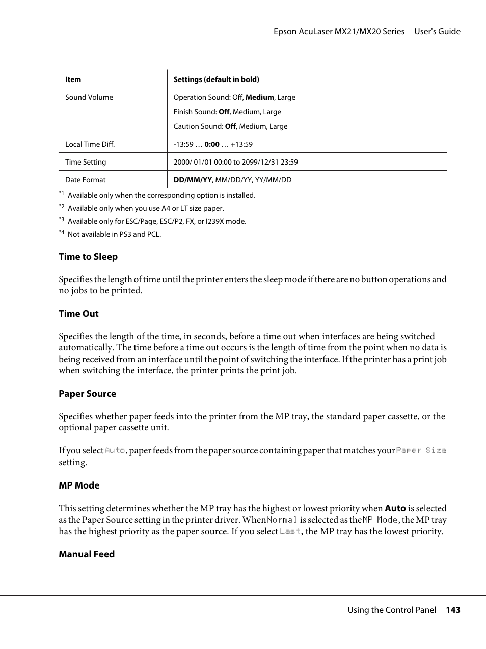 Epson AcuLaser MX20DNF User Manual | Page 143 / 286