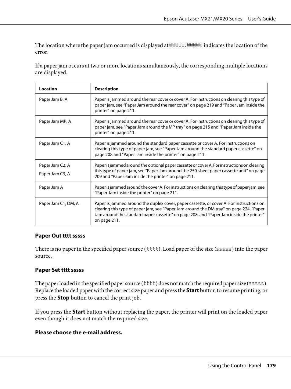 Epson AcuLaser MX20DNF User Manual | Page 179 / 286
