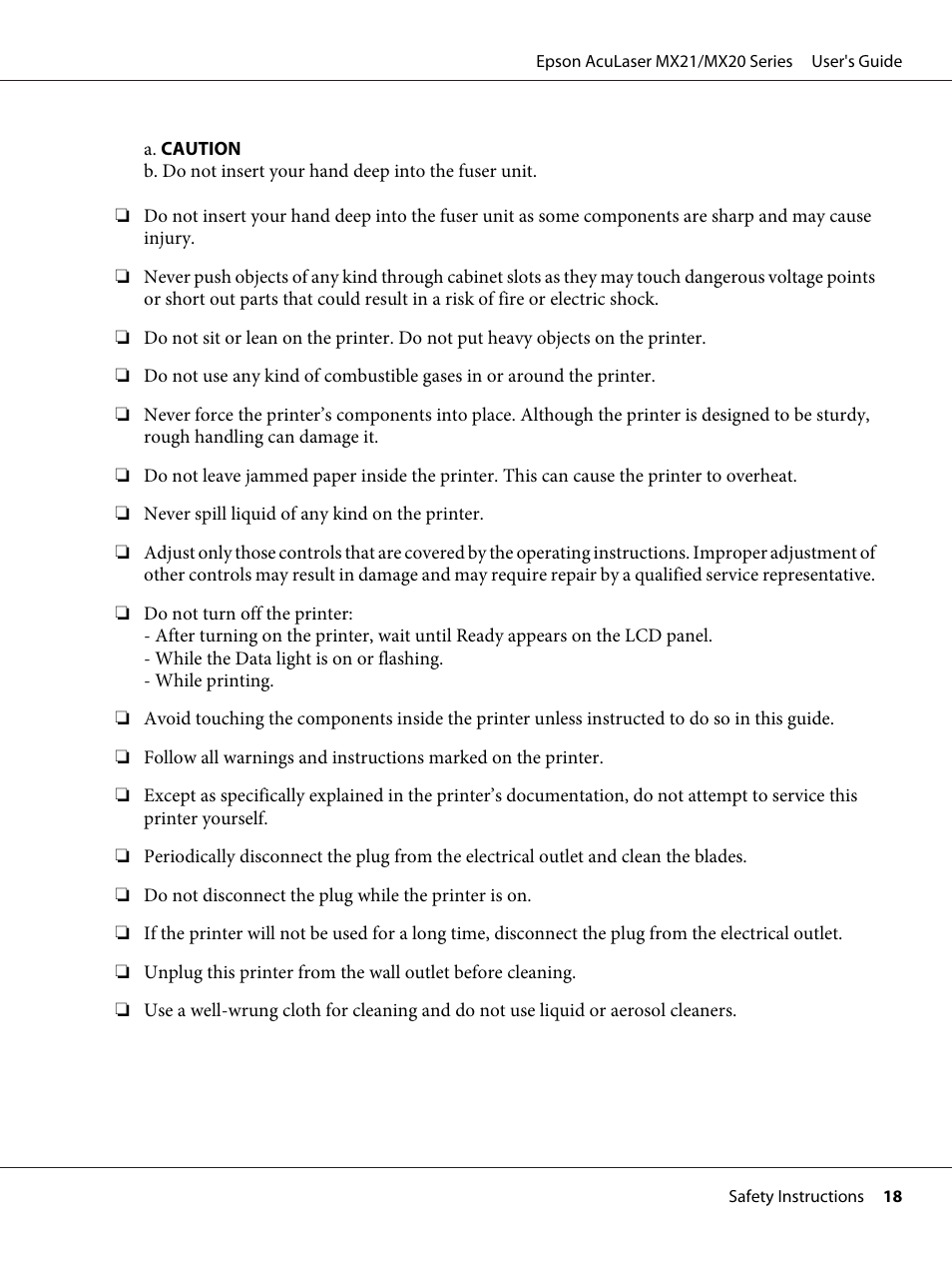 Epson AcuLaser MX20DNF User Manual | Page 18 / 286