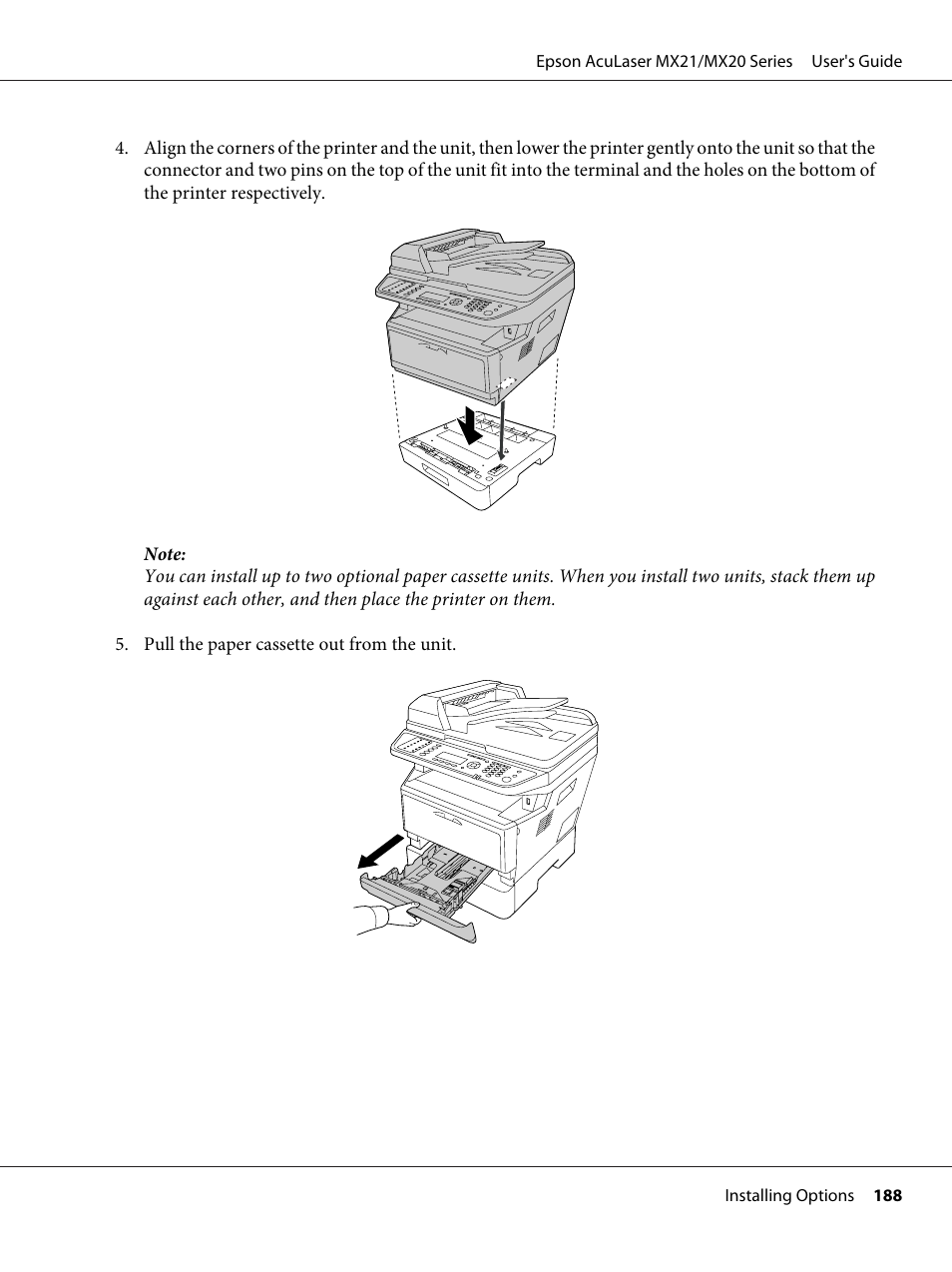 Epson AcuLaser MX20DNF User Manual | Page 188 / 286