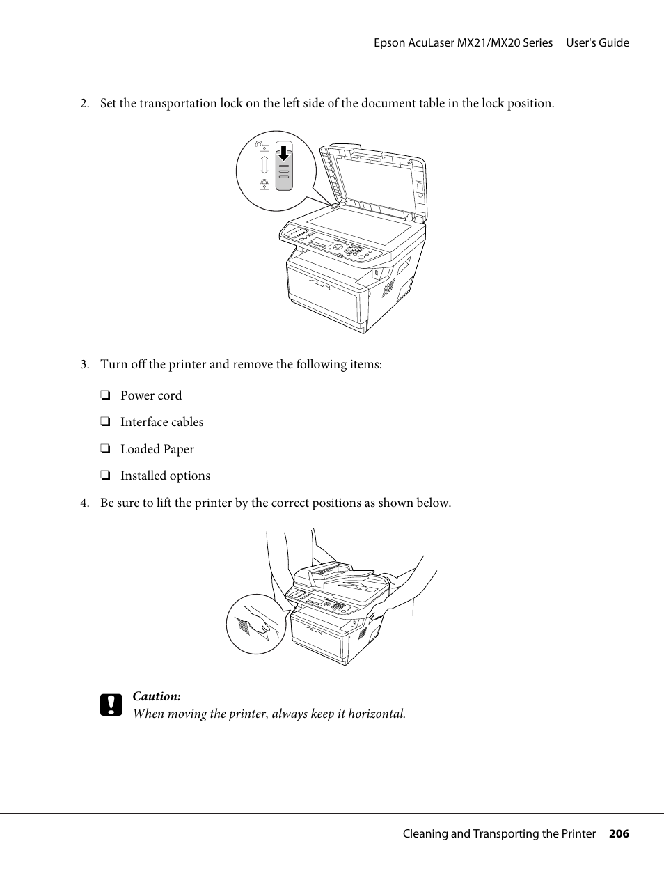 Epson AcuLaser MX20DNF User Manual | Page 206 / 286