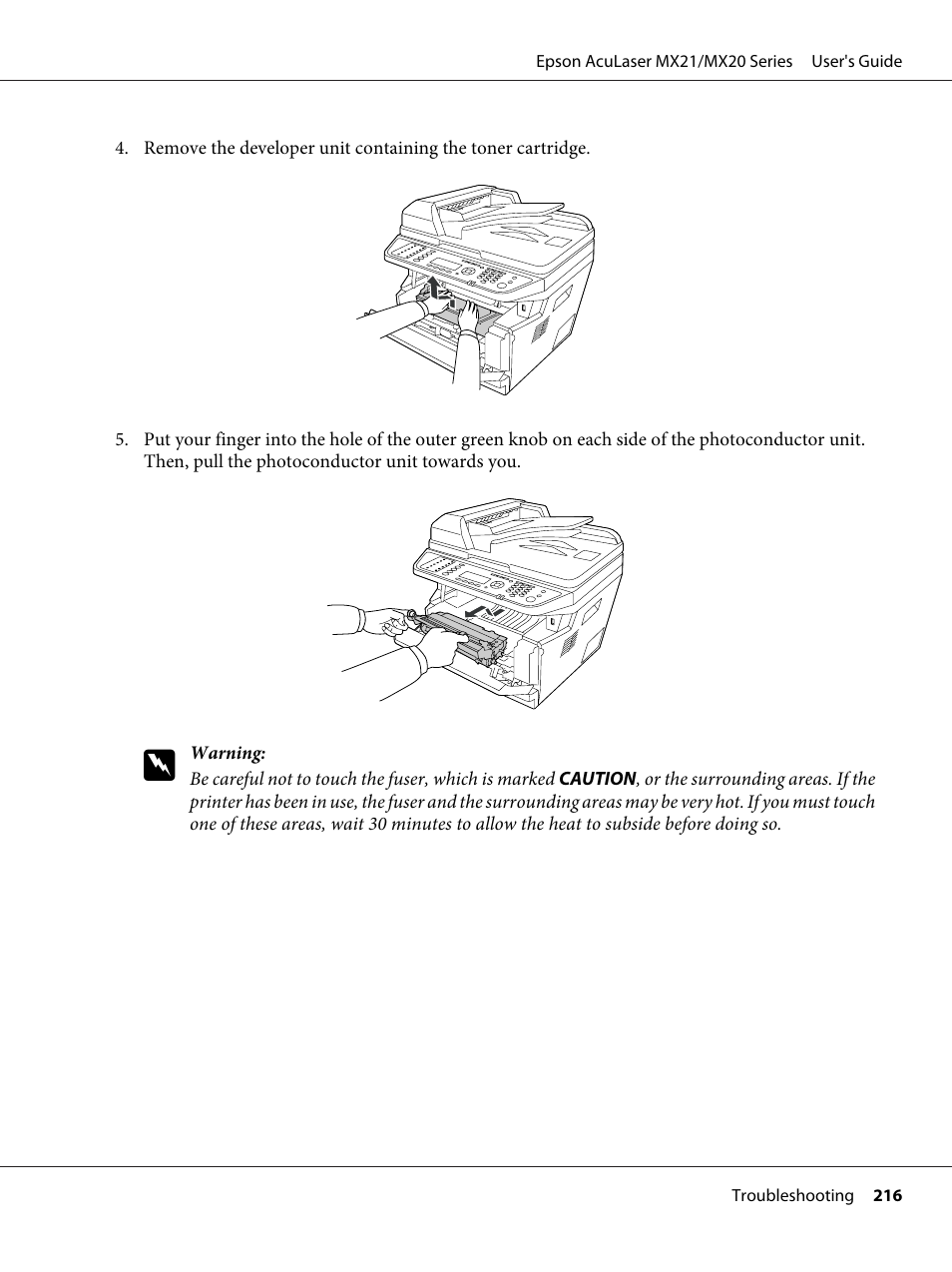 Epson AcuLaser MX20DNF User Manual | Page 216 / 286