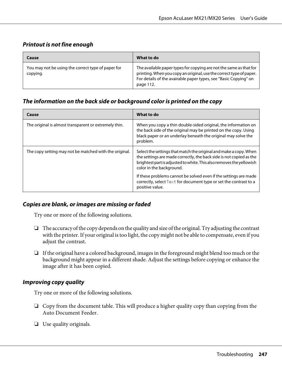 Epson AcuLaser MX20DNF User Manual | Page 247 / 286