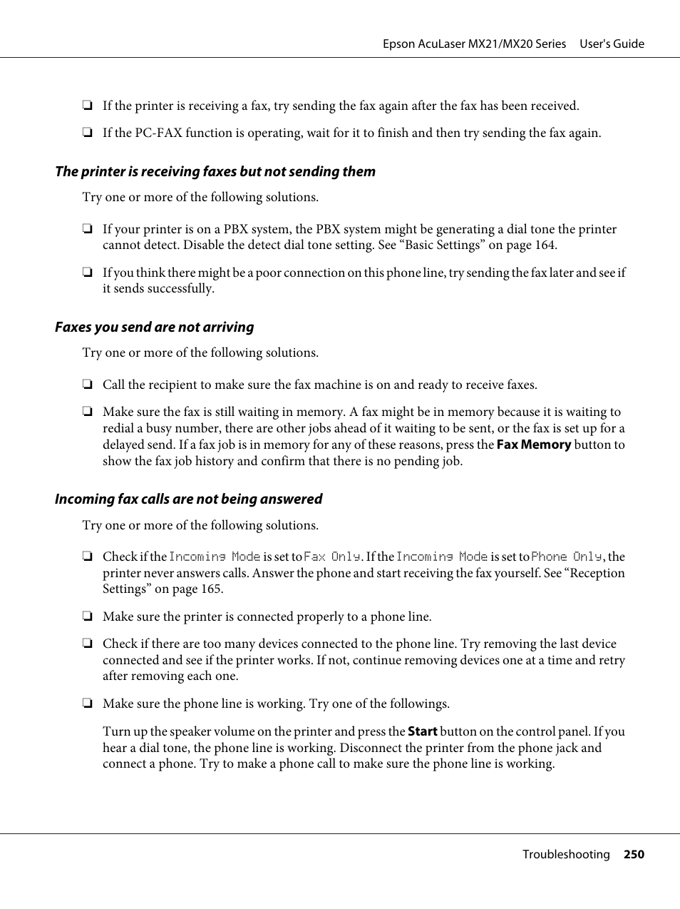 Epson AcuLaser MX20DNF User Manual | Page 250 / 286