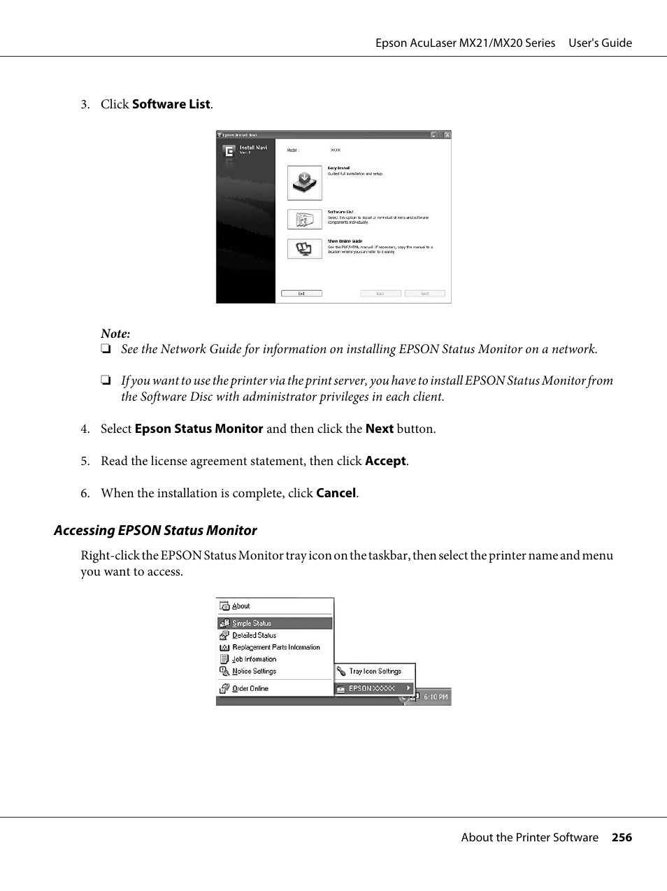 Epson AcuLaser MX20DNF User Manual | Page 256 / 286