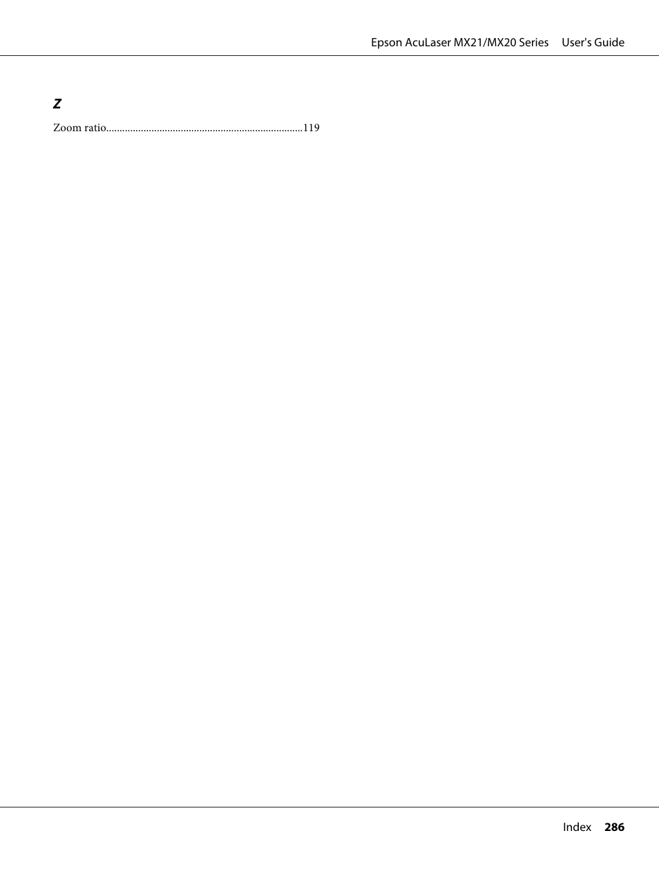Epson AcuLaser MX20DNF User Manual | Page 286 / 286
