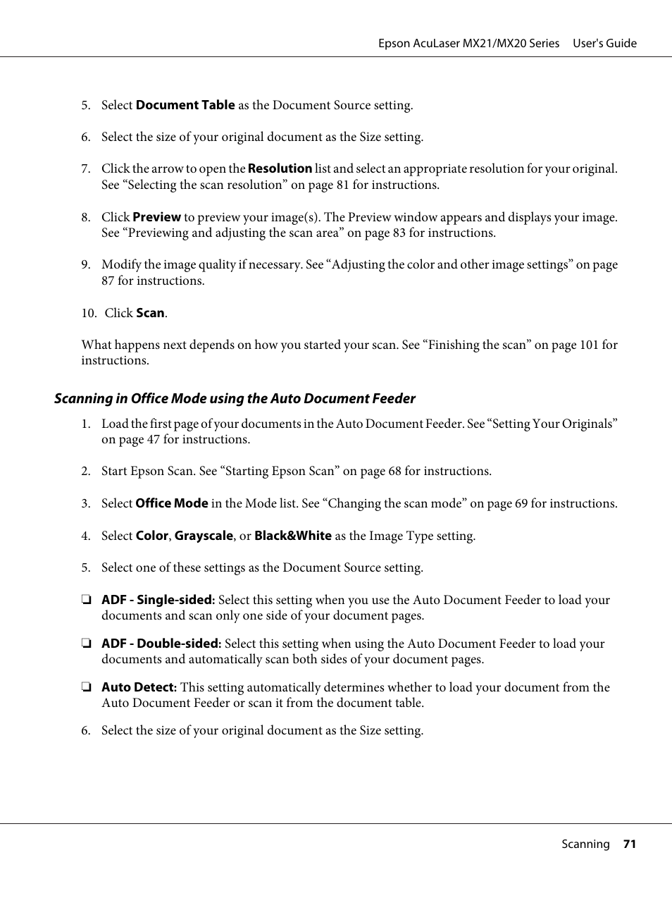 Epson AcuLaser MX20DNF User Manual | Page 71 / 286