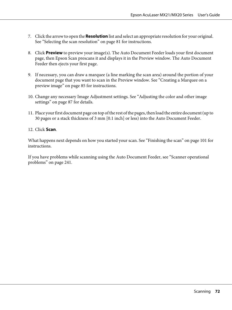 Epson AcuLaser MX20DNF User Manual | Page 72 / 286