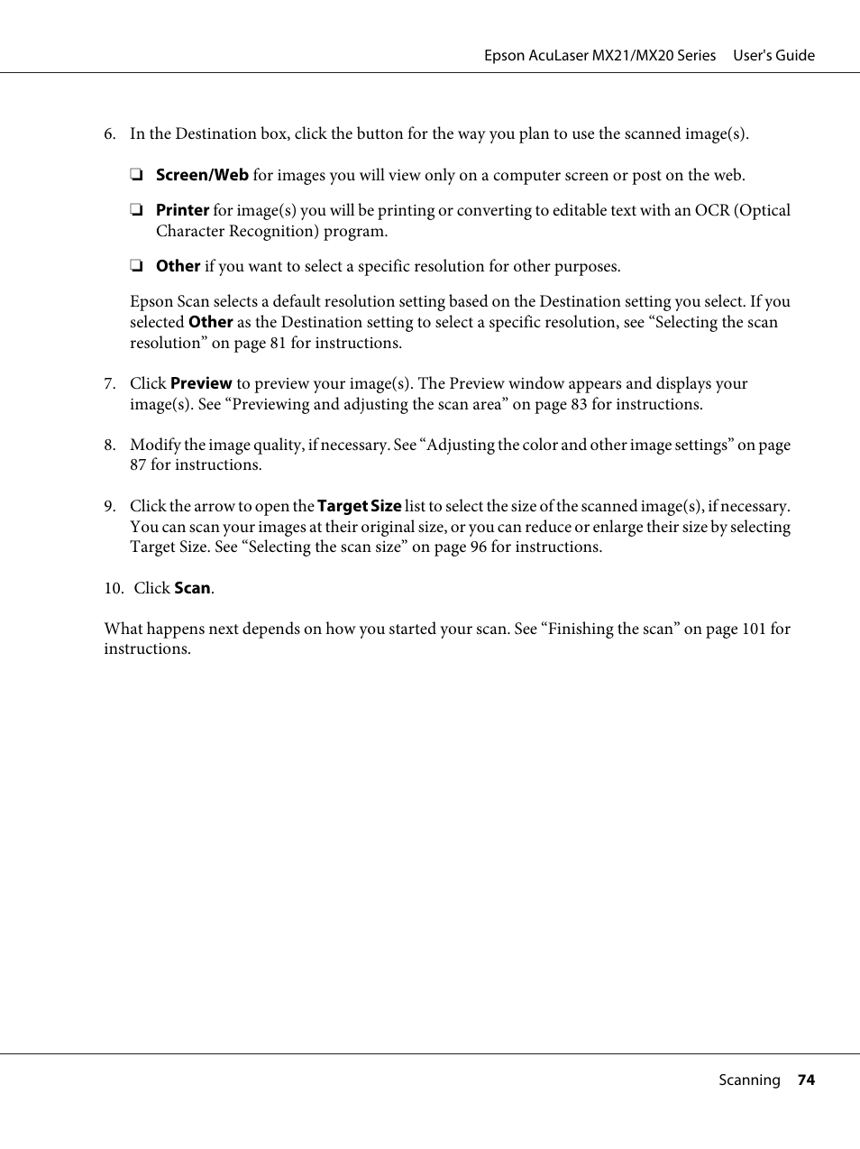 Epson AcuLaser MX20DNF User Manual | Page 74 / 286