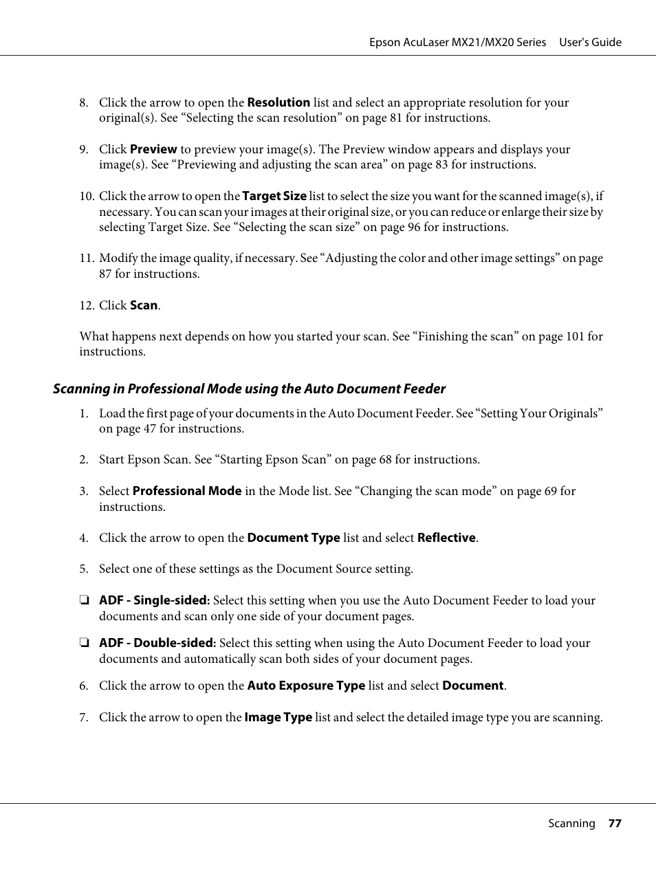 Epson AcuLaser MX20DNF User Manual | Page 77 / 286