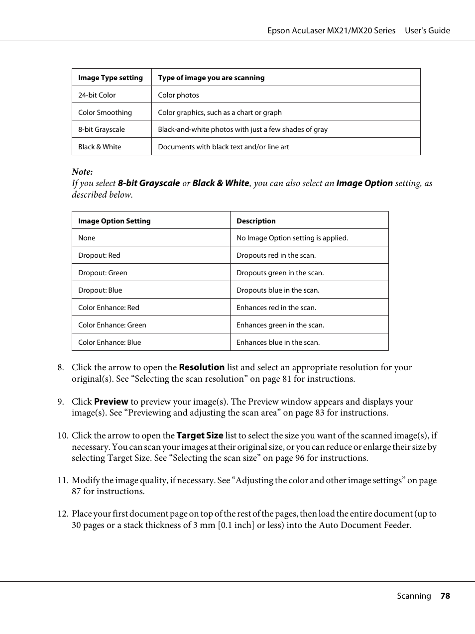 Epson AcuLaser MX20DNF User Manual | Page 78 / 286