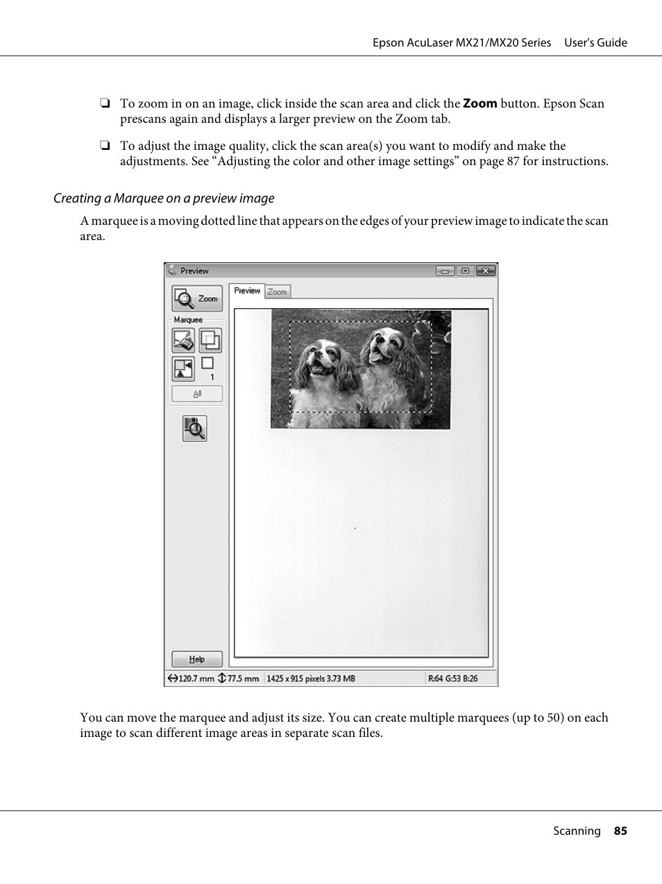 Epson AcuLaser MX20DNF User Manual | Page 85 / 286