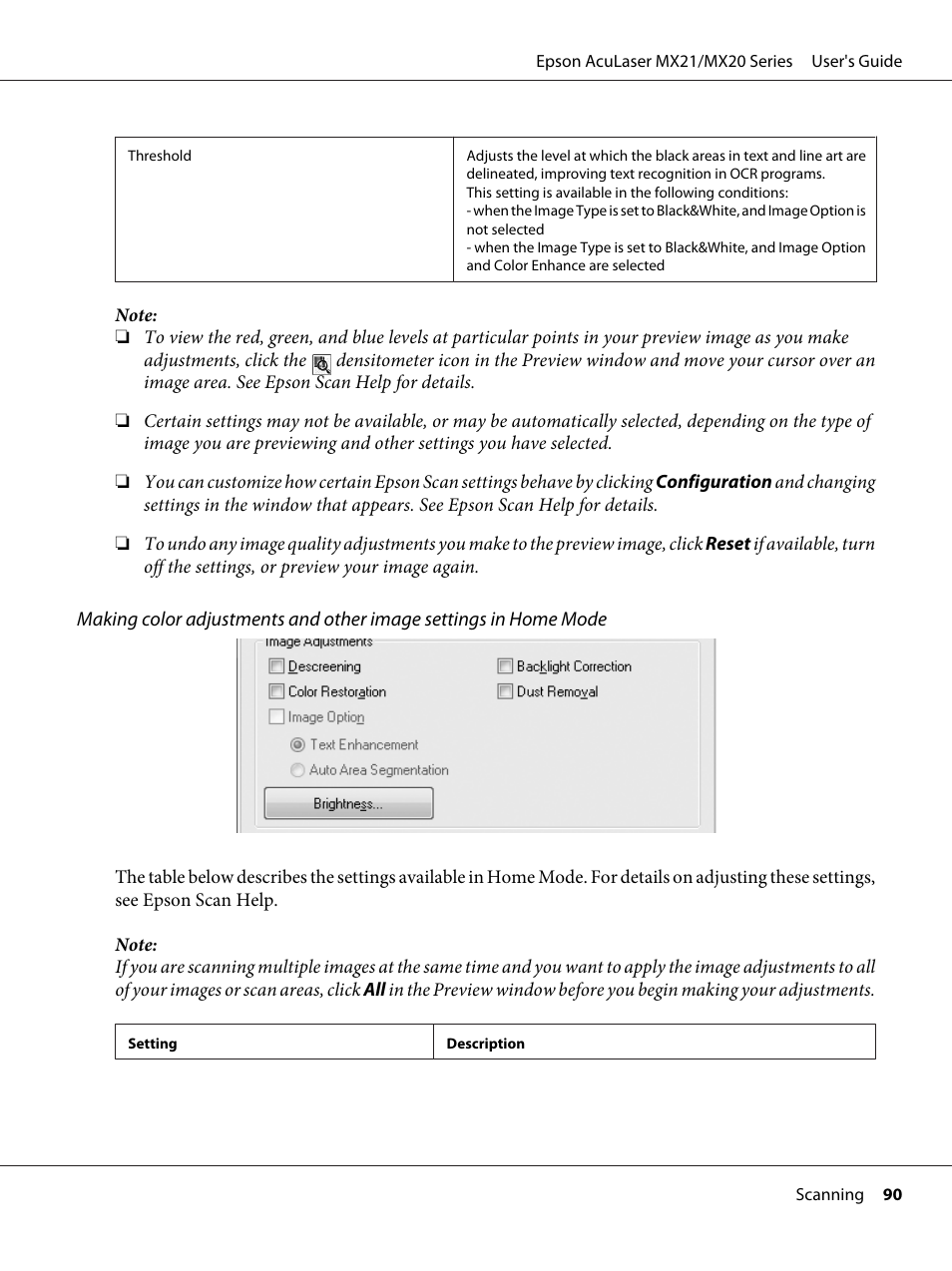 Epson AcuLaser MX20DNF User Manual | Page 90 / 286
