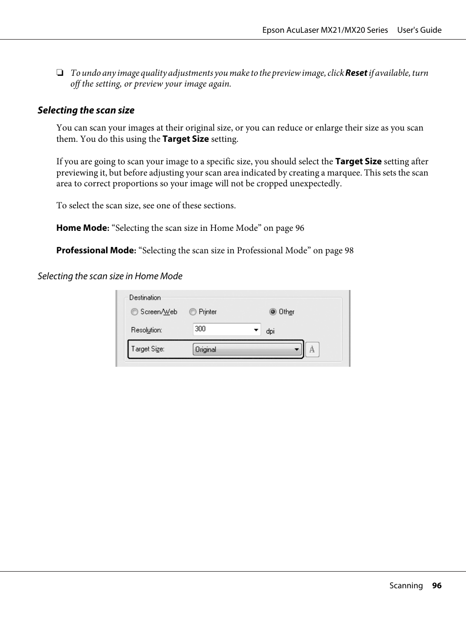Epson AcuLaser MX20DNF User Manual | Page 96 / 286