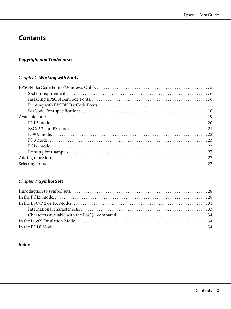 Epson AcuLaser MX20DNF User Manual | Page 2 / 38