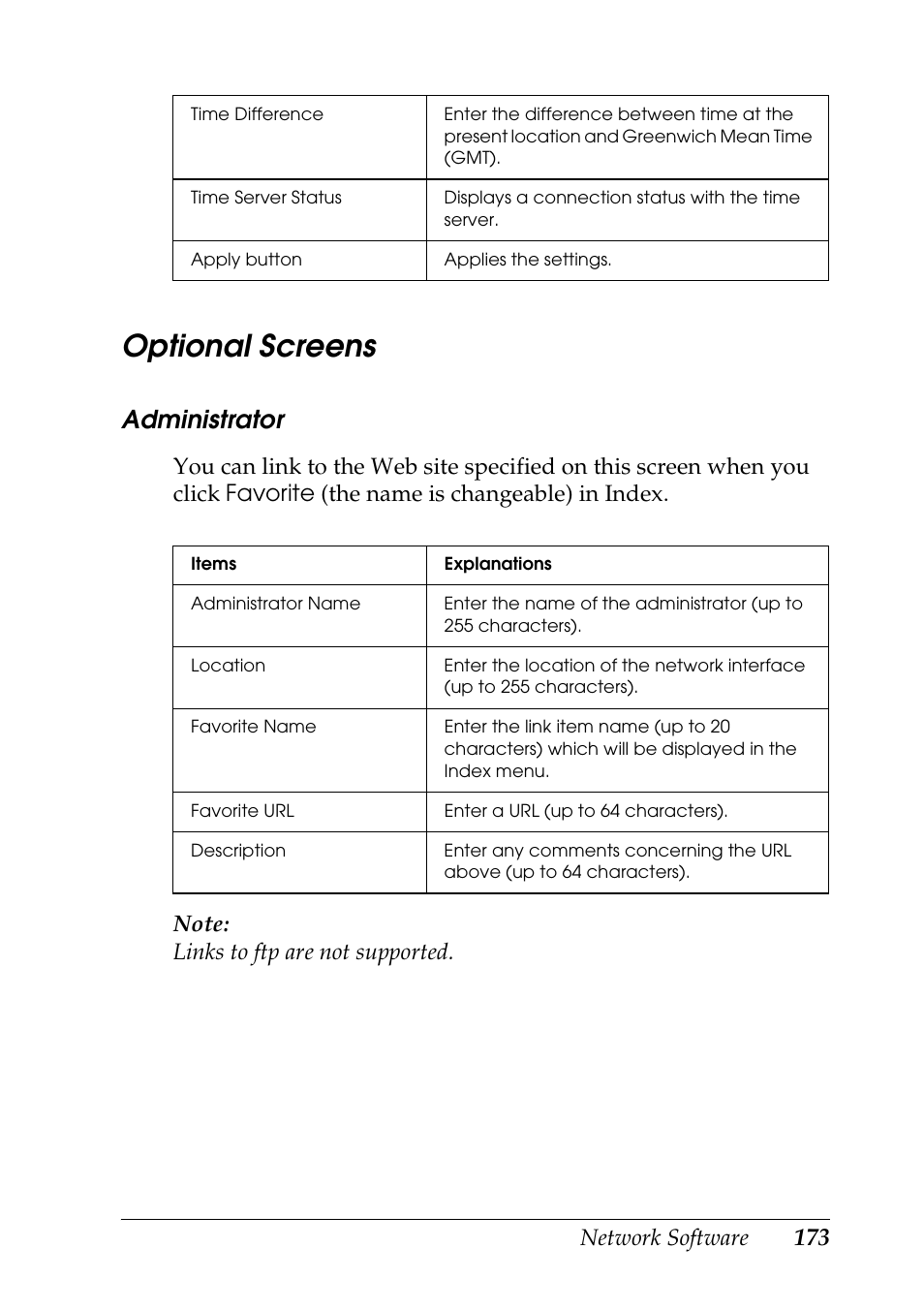 Optional screens | Epson COLOR Copy Station 8600 User Manual | Page 173 / 242