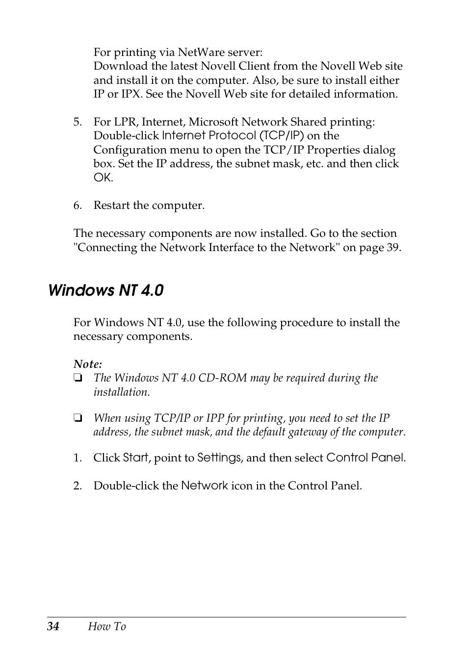 Windows nt 4.0 | Epson COLOR Copy Station 8600 User Manual | Page 34 / 242