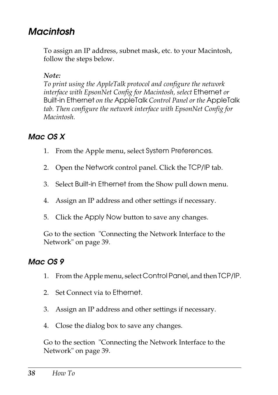 Macintosh | Epson COLOR Copy Station 8600 User Manual | Page 38 / 242