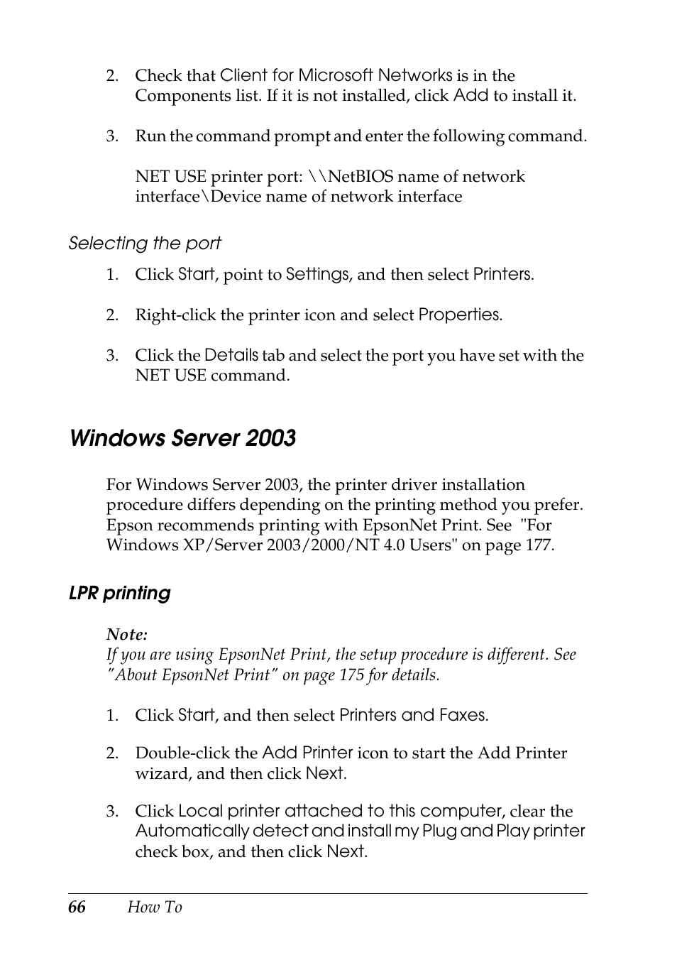 Windows server 2003 | Epson COLOR Copy Station 8600 User Manual | Page 66 / 242