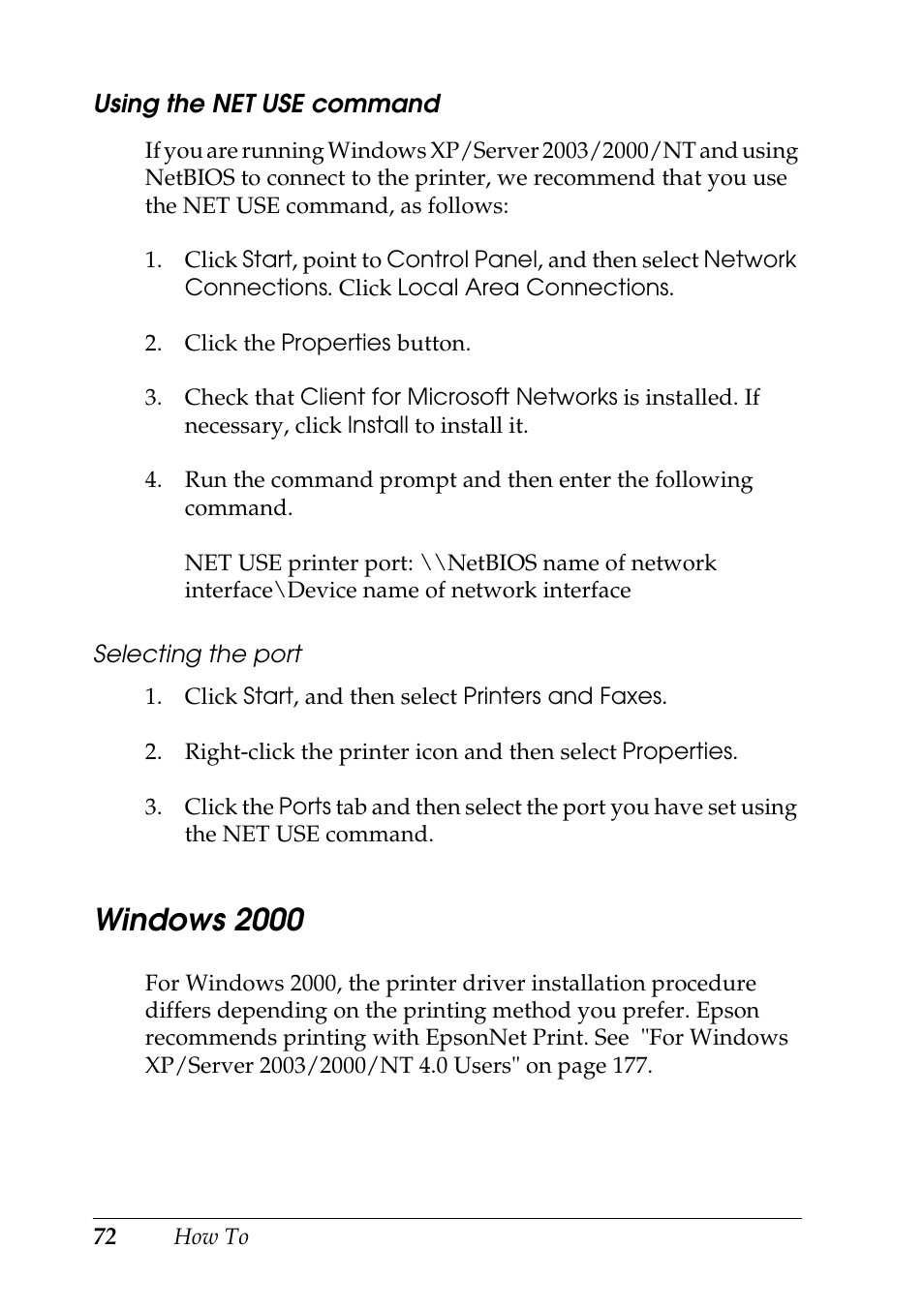 Windows 2000 | Epson COLOR Copy Station 8600 User Manual | Page 72 / 242