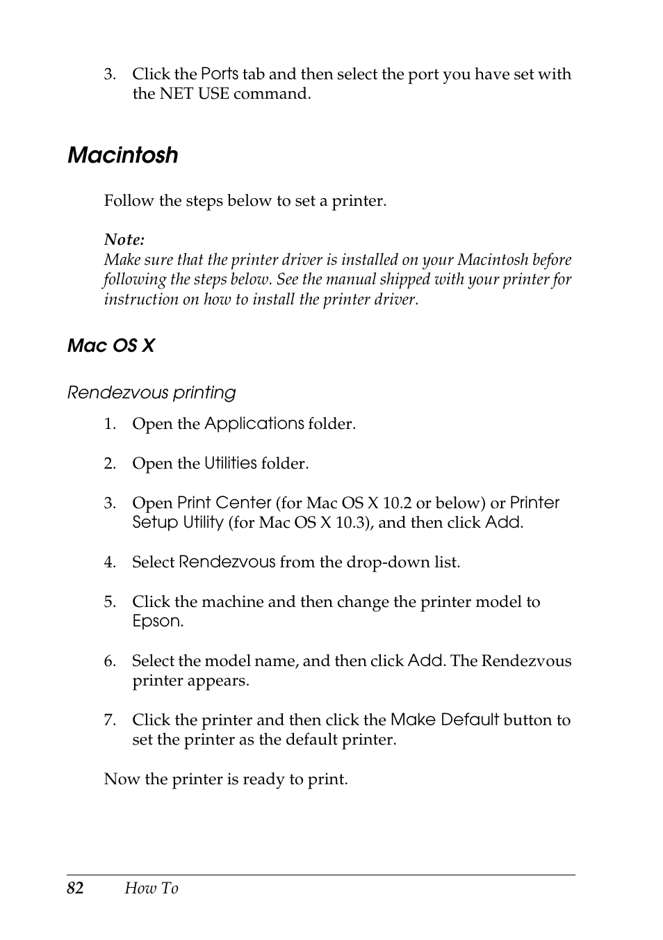 Macintosh | Epson COLOR Copy Station 8600 User Manual | Page 82 / 242