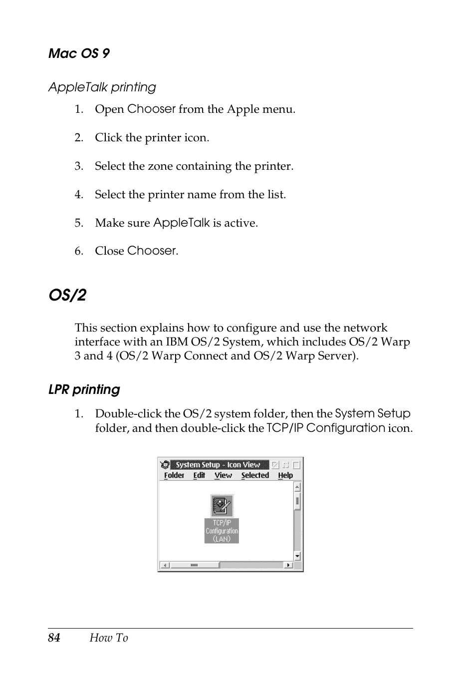 Os/2 | Epson COLOR Copy Station 8600 User Manual | Page 84 / 242