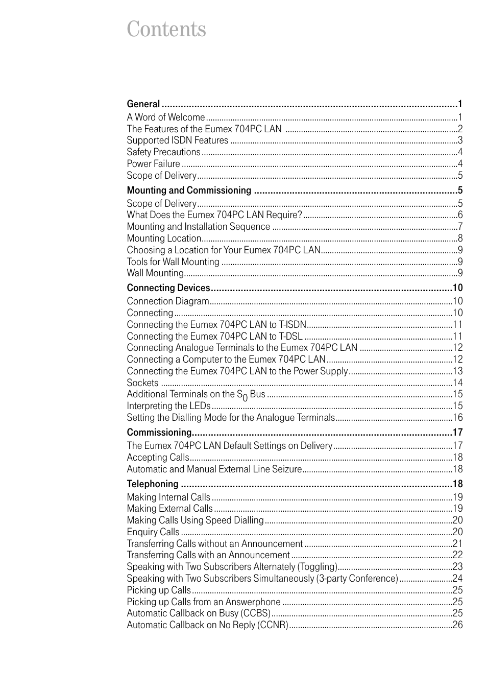 Deutsche Telekom 704PC User Manual | Page 5 / 120