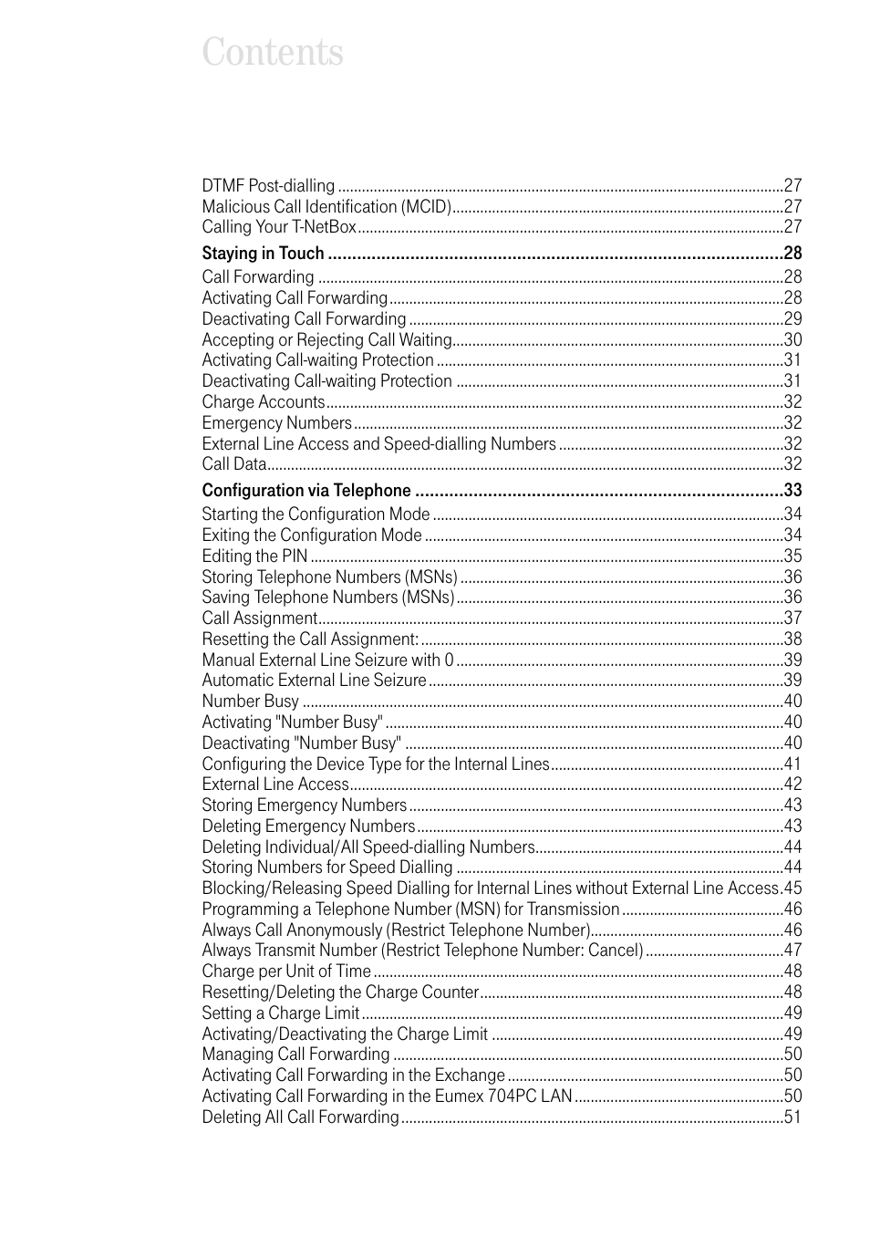 Deutsche Telekom 704PC User Manual | Page 6 / 120