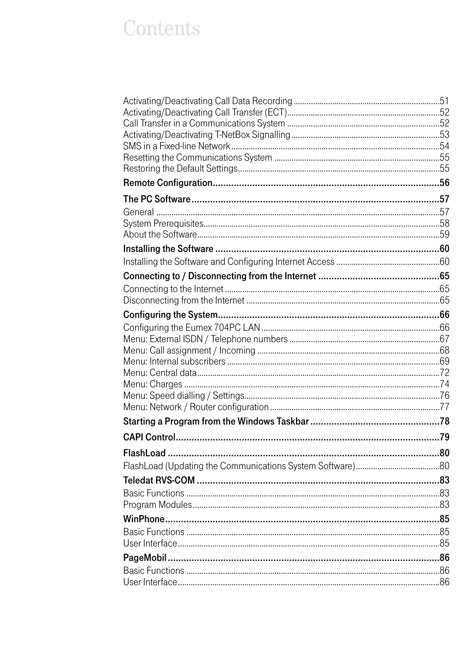 Deutsche Telekom 704PC User Manual | Page 7 / 120
