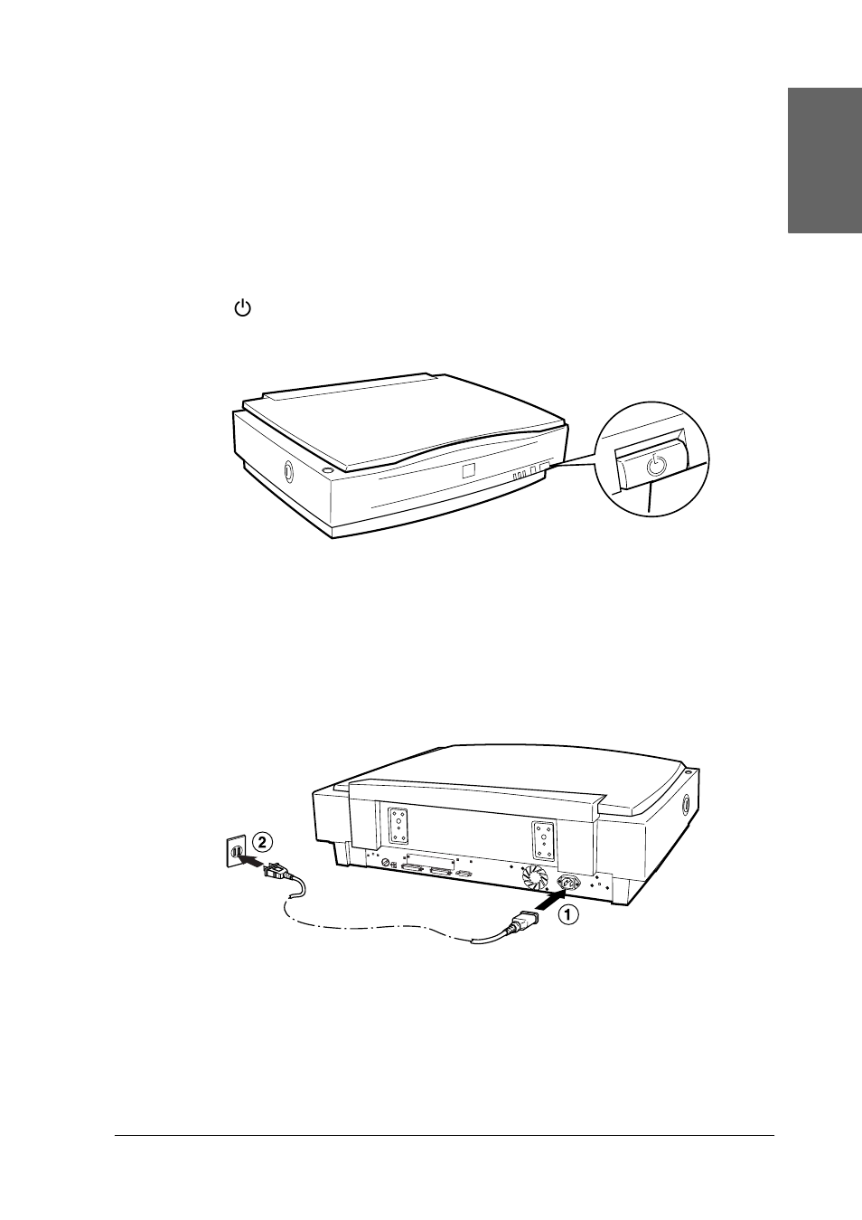 Plugging in the scanner | Epson COLOR Copy Station 8600 User Manual | Page 33 / 48