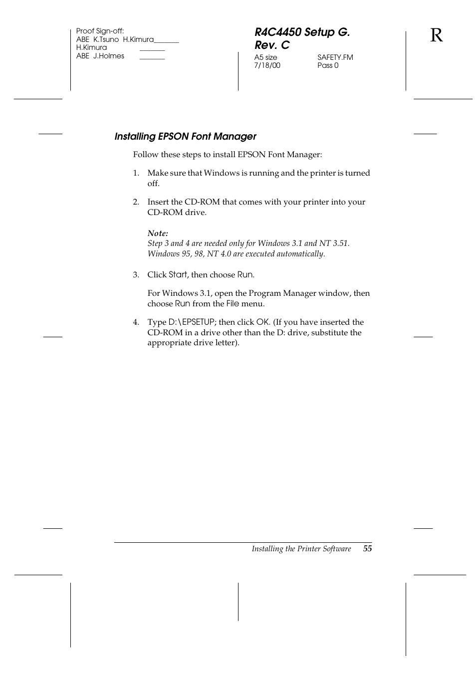 Installing epson font manager | Epson EPL-C8200 User Manual | Page 63 / 90