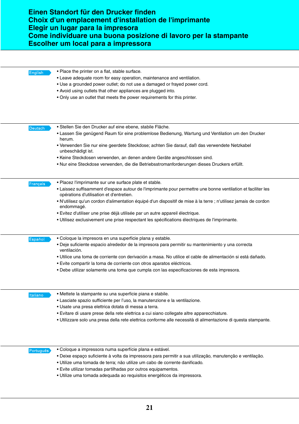 Epson EPL-C8200 User Manual | Page 21 / 24