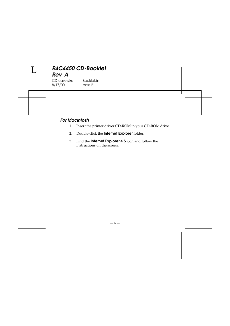 For macintosh | Epson EPL-C8200 User Manual | Page 7 / 8