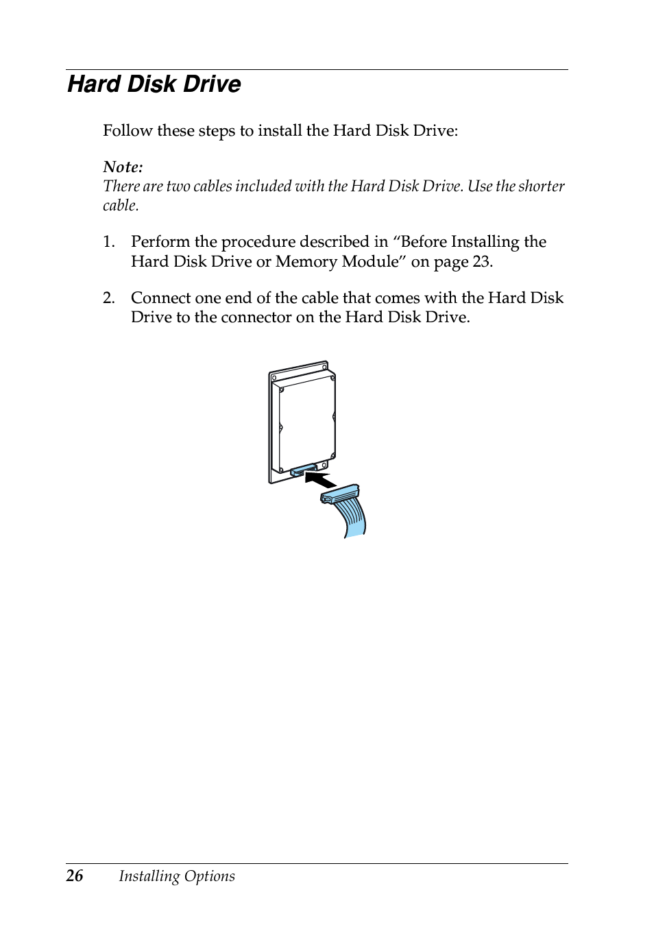 Hard disk drive | Epson EPL-N7000 User Manual | Page 30 / 50