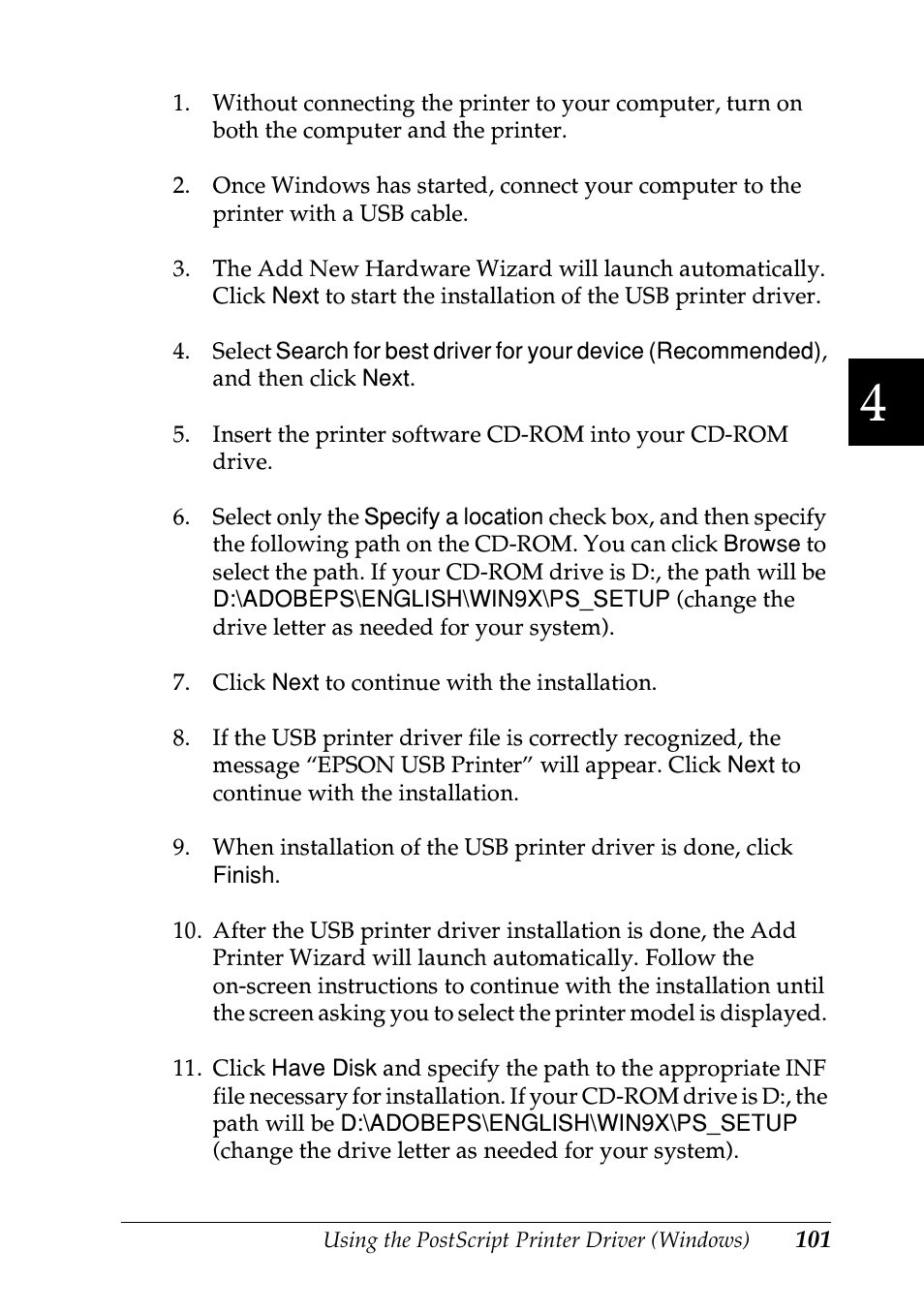 Epson EPL-N7000 User Manual | Page 112 / 496
