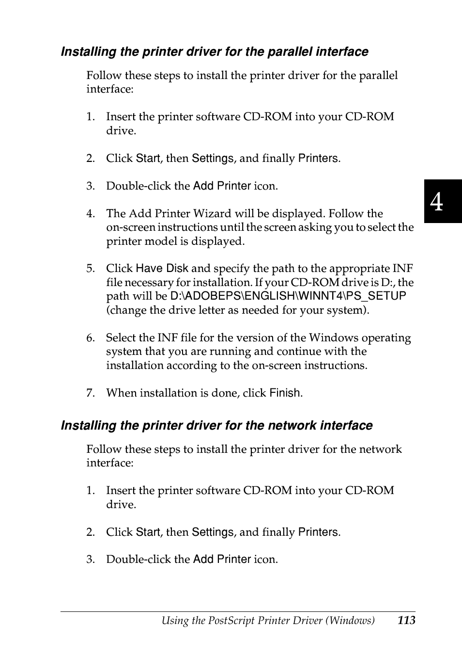 Epson EPL-N7000 User Manual | Page 124 / 496