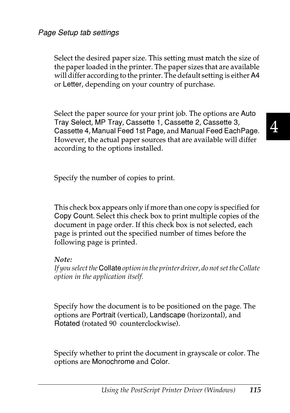 Epson EPL-N7000 User Manual | Page 126 / 496