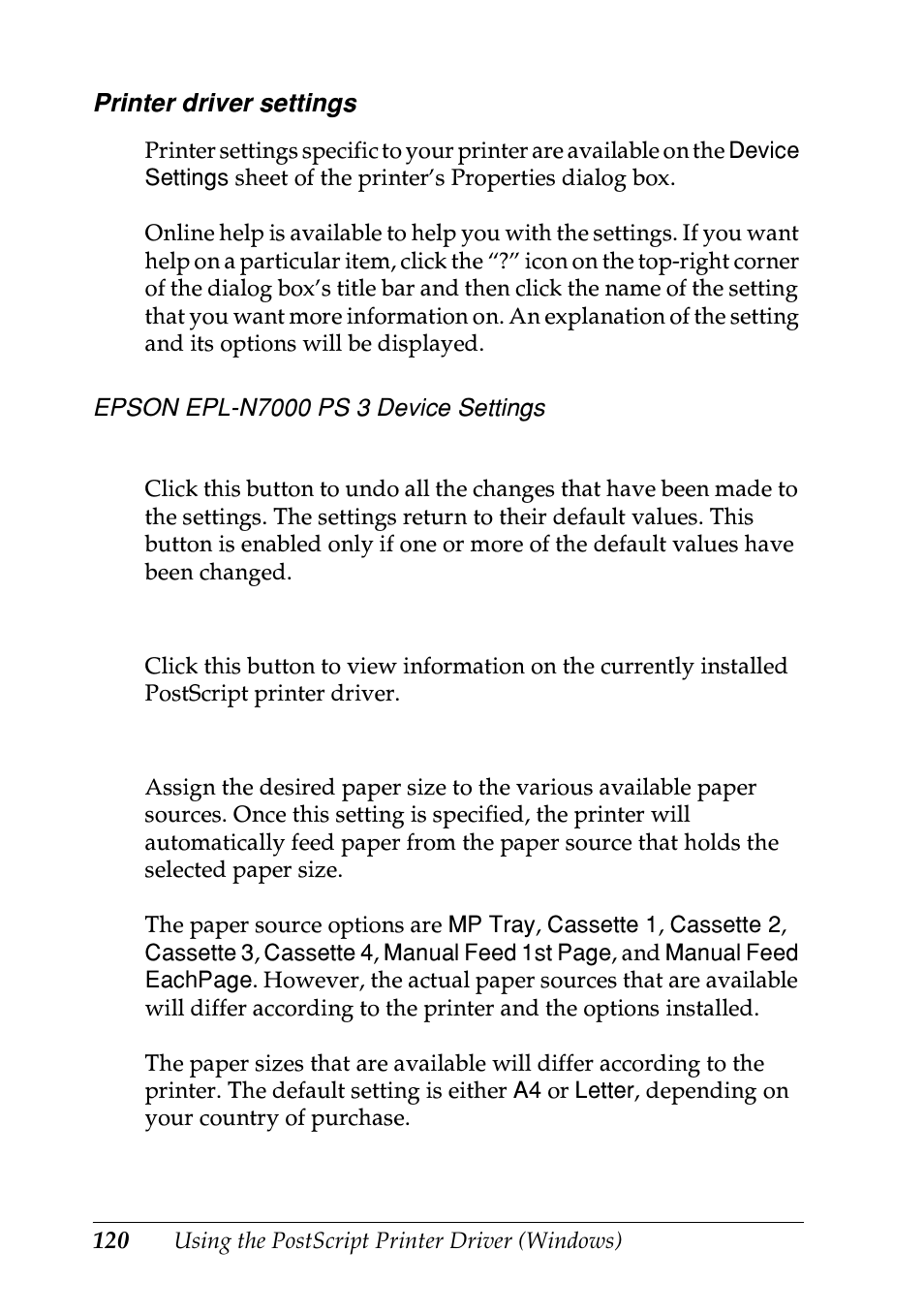 Epson EPL-N7000 User Manual | Page 131 / 496