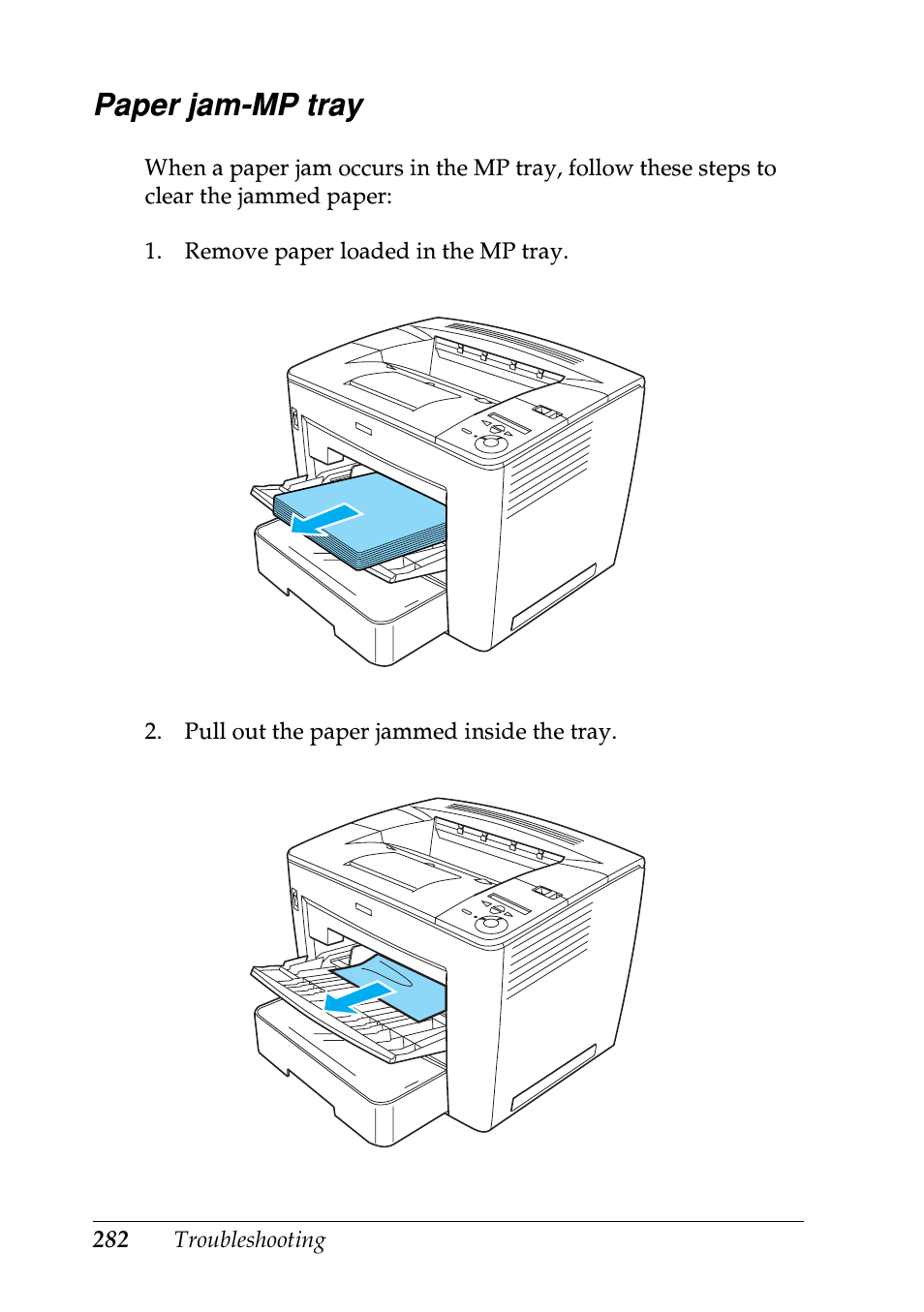 Paper jam-mp tray | Epson EPL-N7000 User Manual | Page 293 / 496