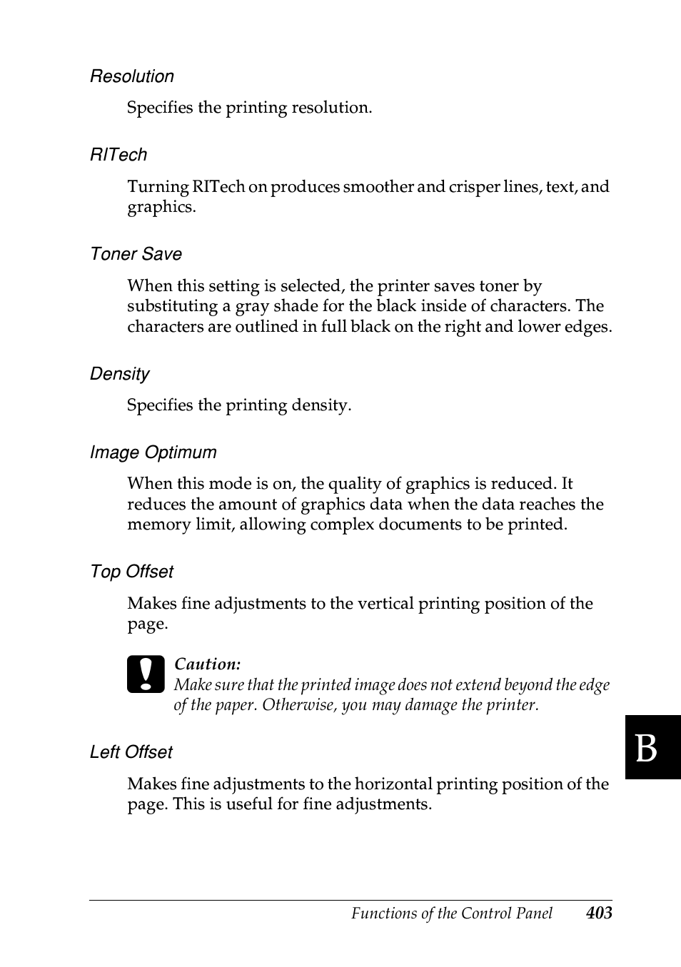 Epson EPL-N7000 User Manual | Page 414 / 496