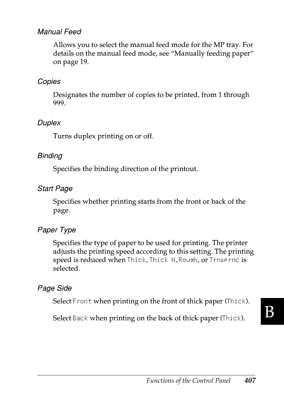 Epson EPL-N7000 User Manual | Page 418 / 496