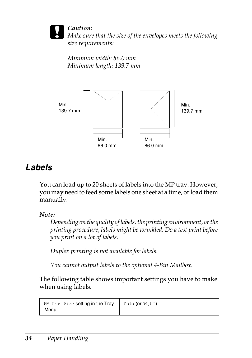 Labels | Epson EPL-N7000 User Manual | Page 45 / 496