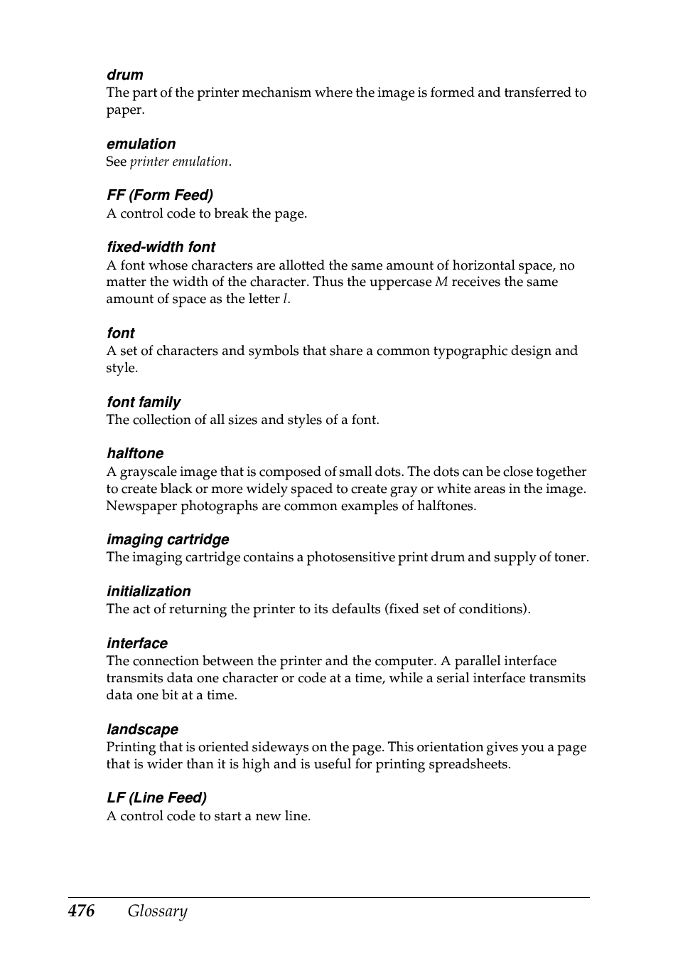 Epson EPL-N7000 User Manual | Page 485 / 496