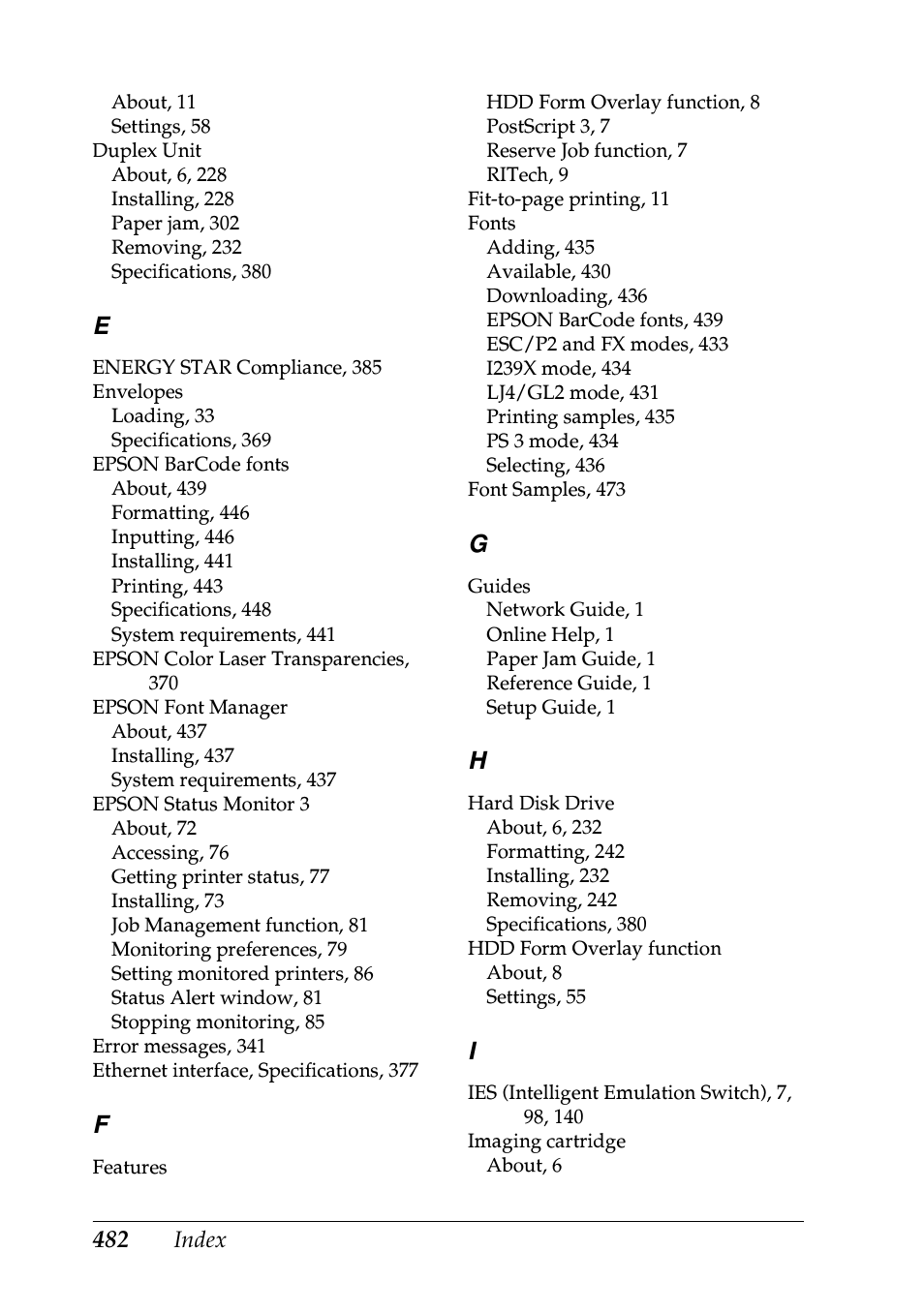 Epson EPL-N7000 User Manual | Page 491 / 496