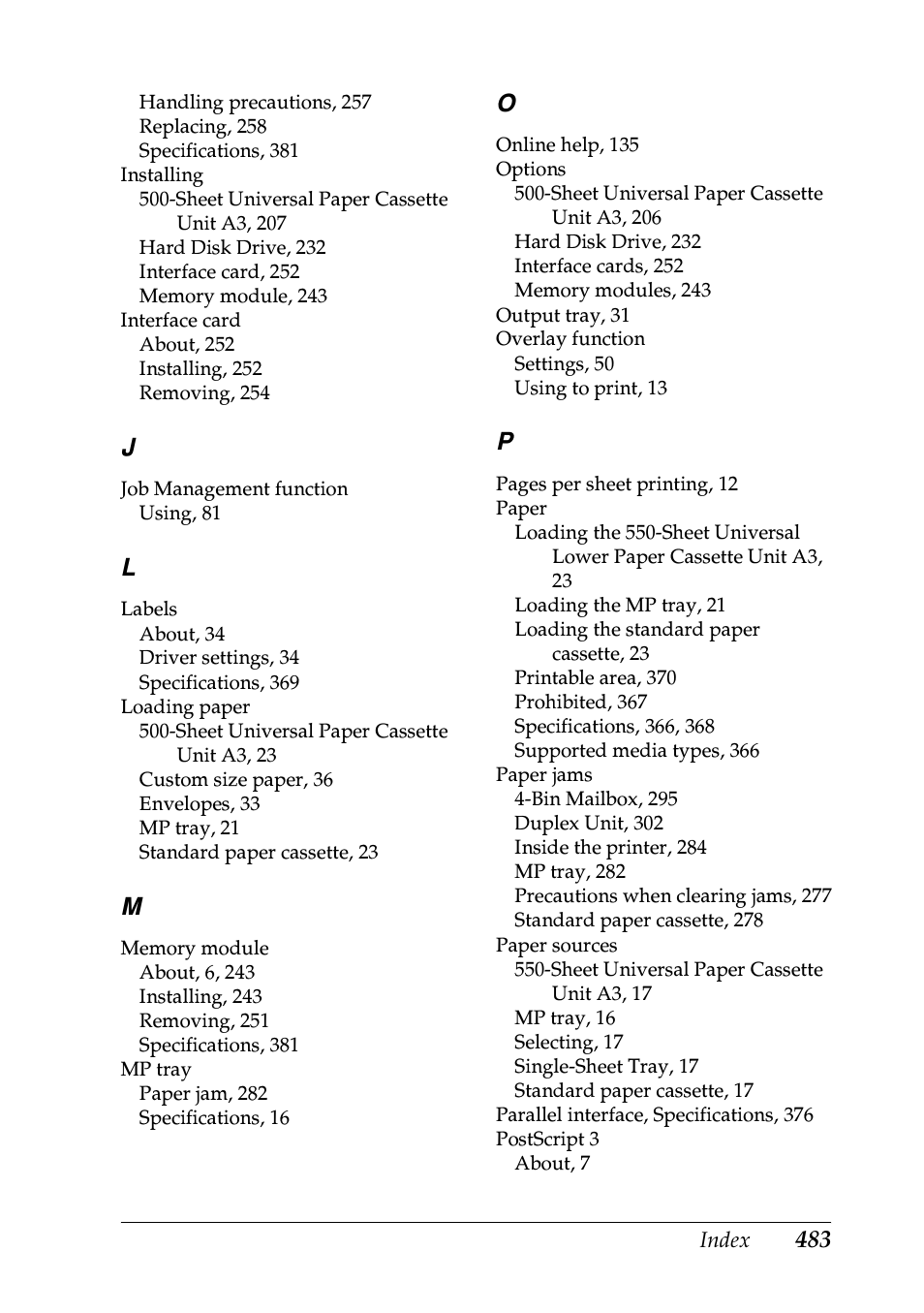 Epson EPL-N7000 User Manual | Page 492 / 496